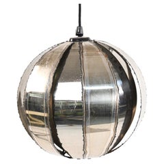 Vintage Brutalist Globe Pendant Light, Manner of Sorensen or Greene, c. 1970's