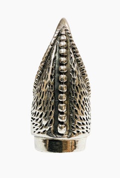 Brutalist Gothic 925 Sterling Silver Bird Talon Ring Size 6 to 6.25