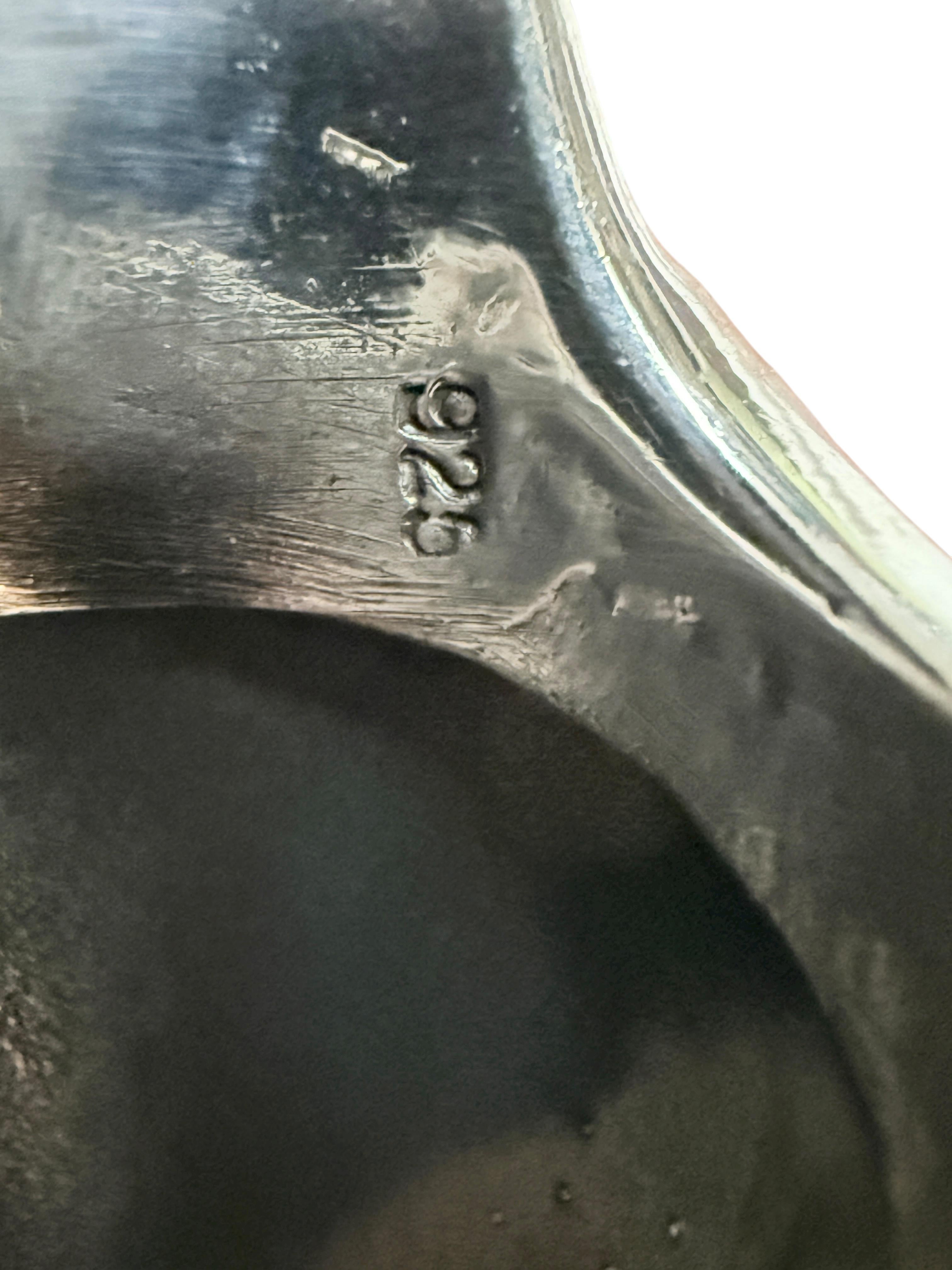 Brutalist Gothic 925 Sterling Silver Bird Talon Ring Size 6 to 6.25 For Sale 2