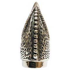 Brutalist Gothic 925 Sterling Silver Bird Talon Ring Size 6 to 6.25