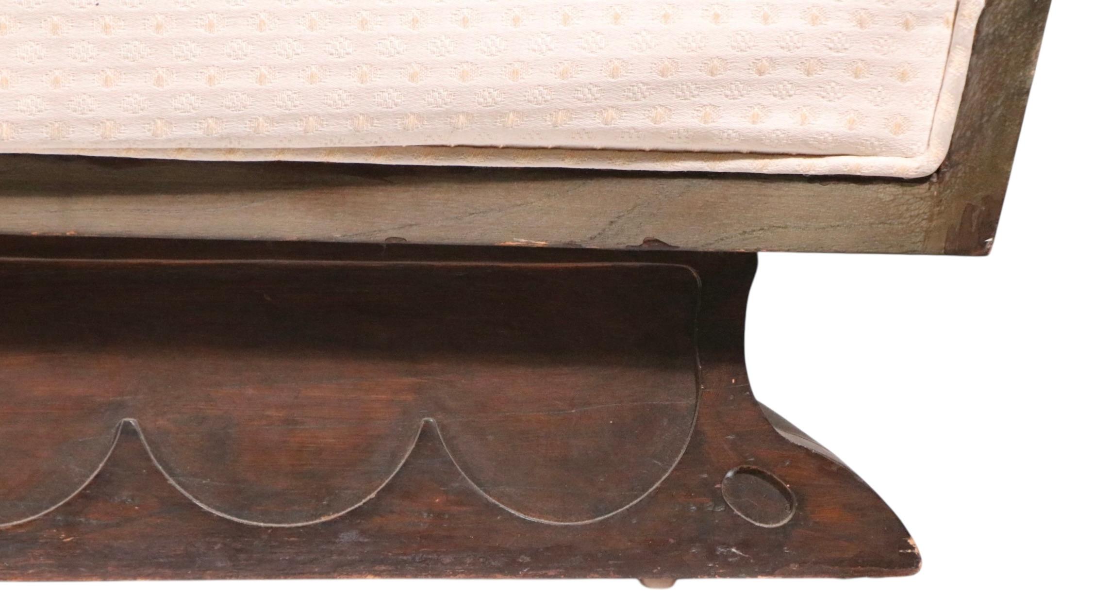 Brutalist Gothic Boho Style Cathedral Style Sofa after Mont Pearsall c. 1970's in vendita 4