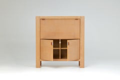Brutalist graphical oak highboard - Frans Defour