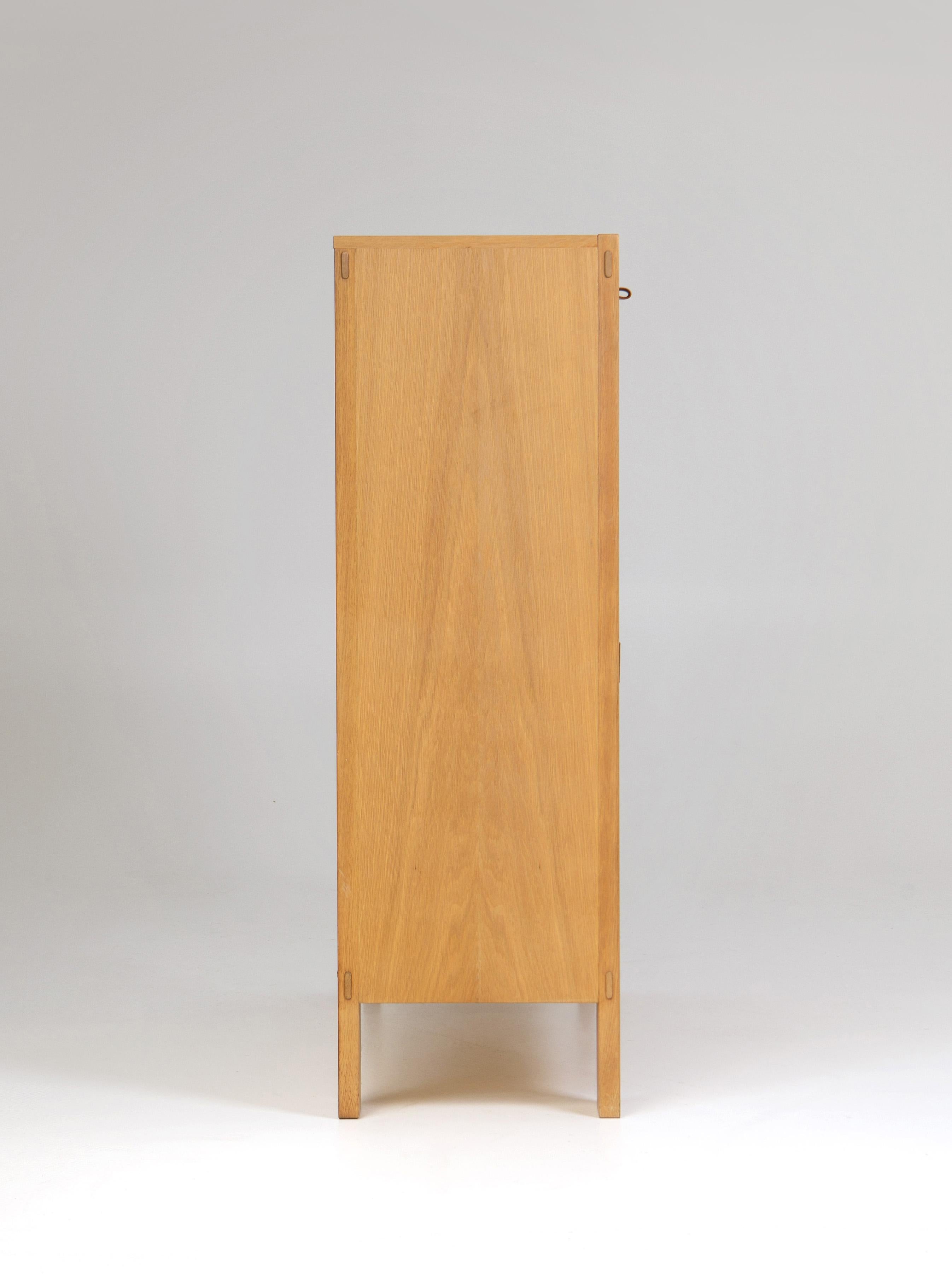 20th Century Brutalist graphical oak highboard - Frans Defour For Sale