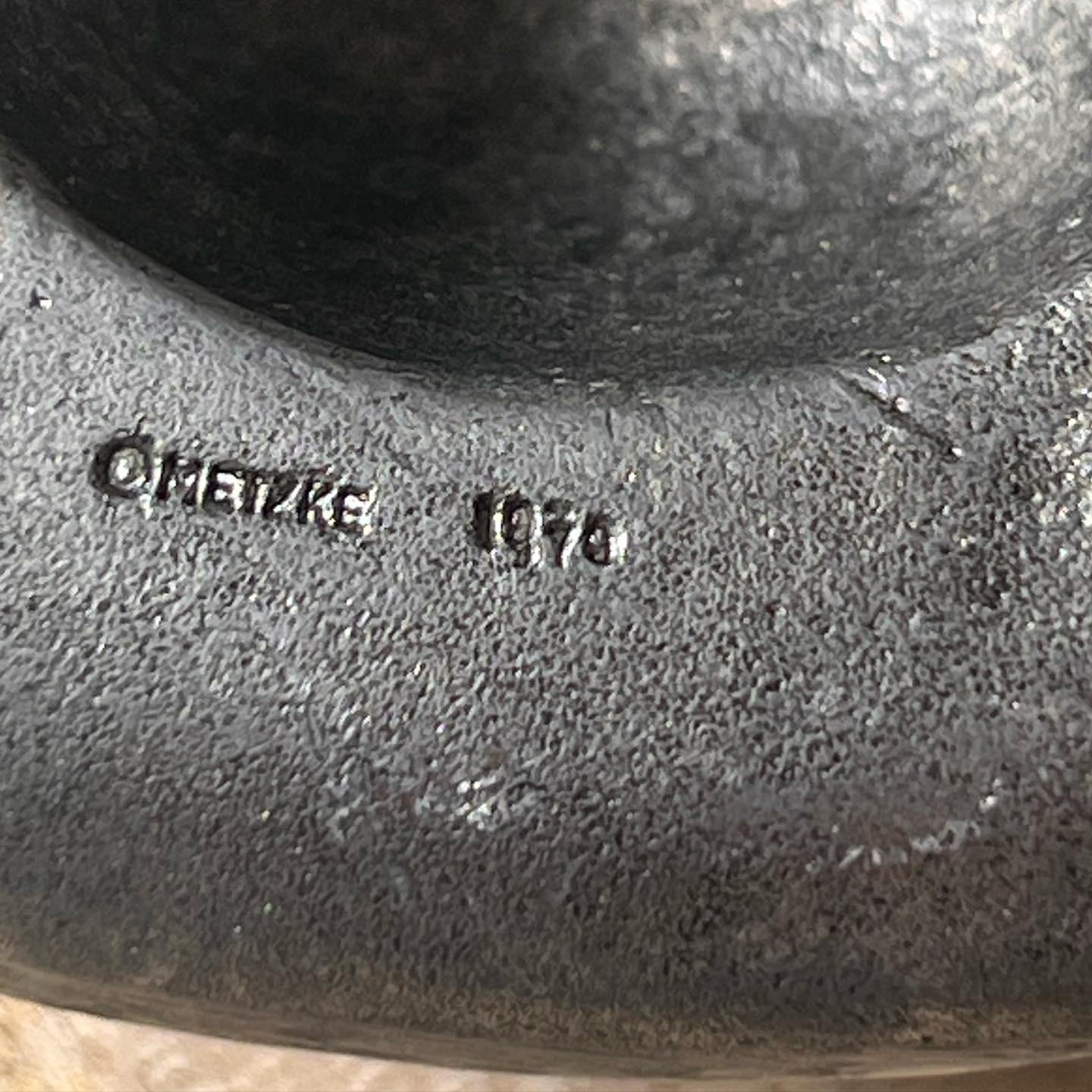 Iron Brutalist hand-carved metal cowboy hat objet d’art, 1970