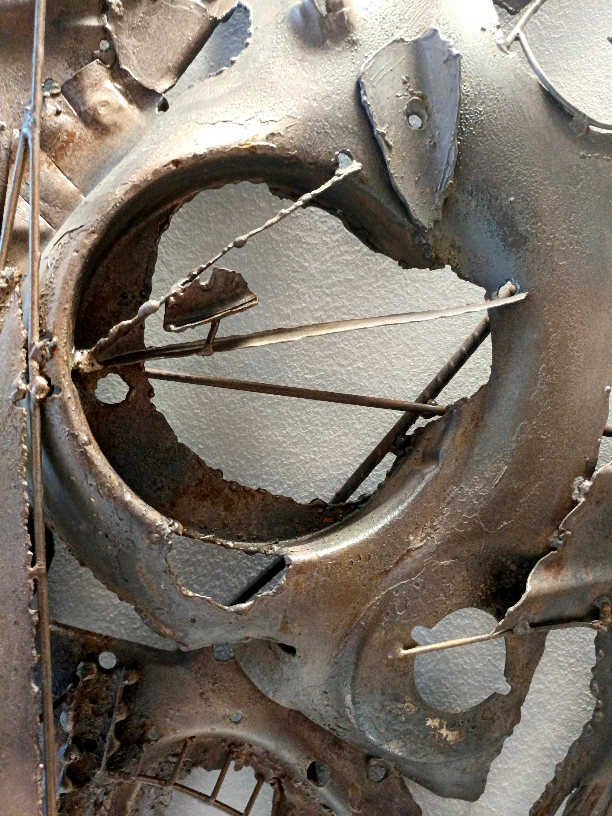 Brutalist Hand-Made Iron Sculpture by M. Di Giovanni, Italy 1970s For Sale 5