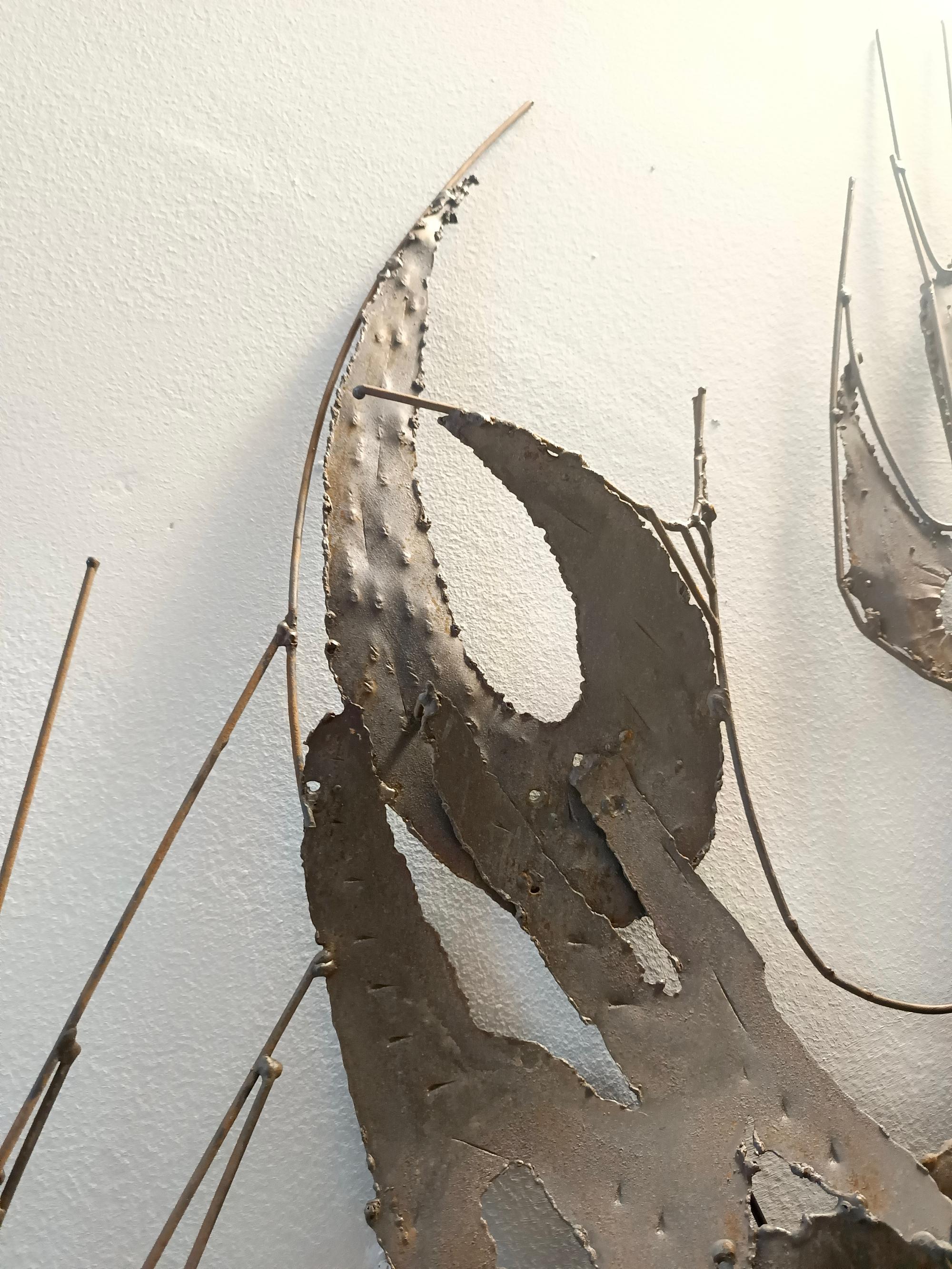Brutalist Hand-Made Iron Sculpture by M. Di Giovanni, Italy 1970s For Sale 2