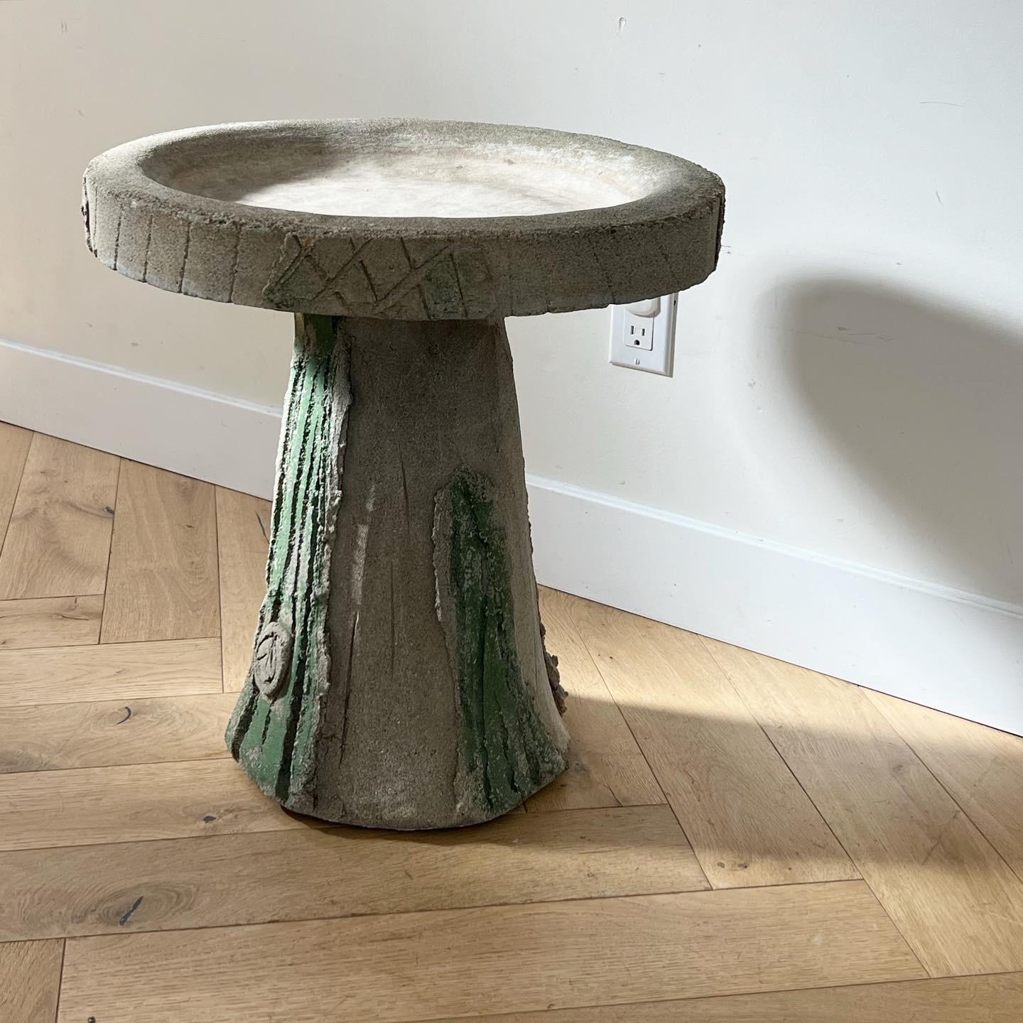 Late 20th Century Brutalist Handmade Cement Accent Table, 1970s
