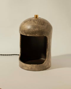 Brutalist, Handmade Ceramic Table Lamp, Dome Lamp by Streicher Goods