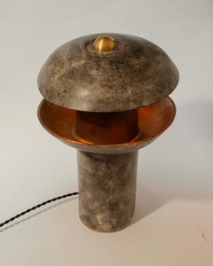 Brutalist, Handmade Ceramic Table Lamp, Hi-Hat Lamp by Streicher Goods