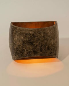 Brutalist Handmade Ceramic Wall Sconce, U-Sconce by Streicher Goods