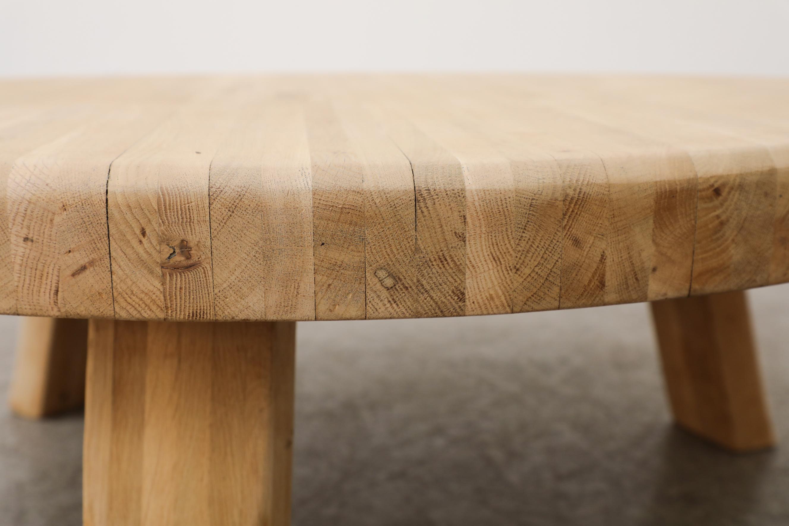 Brutalist Heavy Raw Oak Coffee Table 13