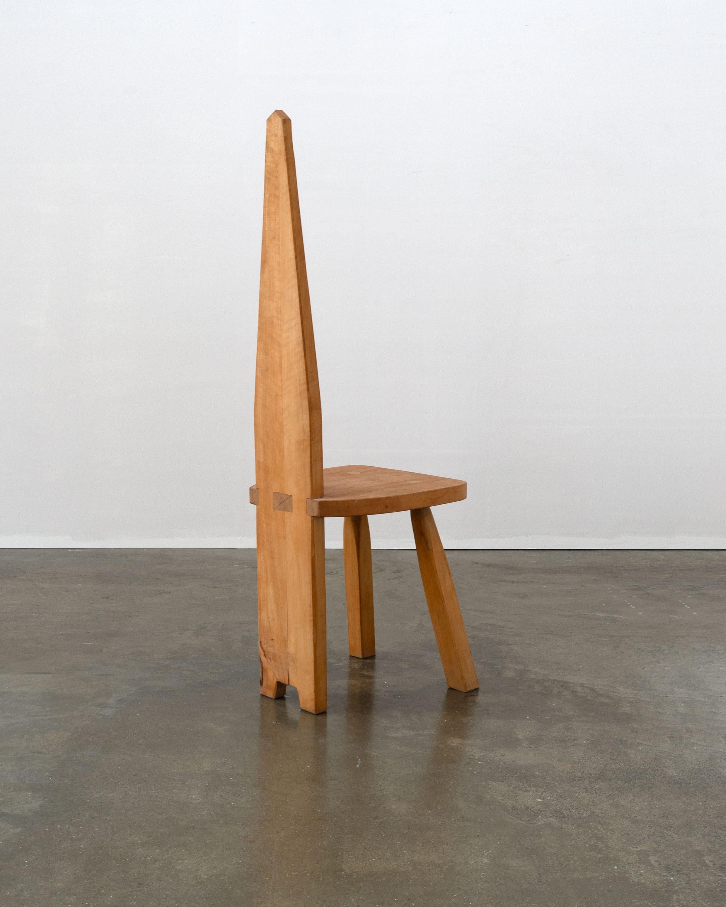 Brutalistischer Hochlehnstuhl (1 von 6) (Holz) im Angebot