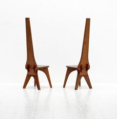 Brutalist High Back Chairs, c.1960
