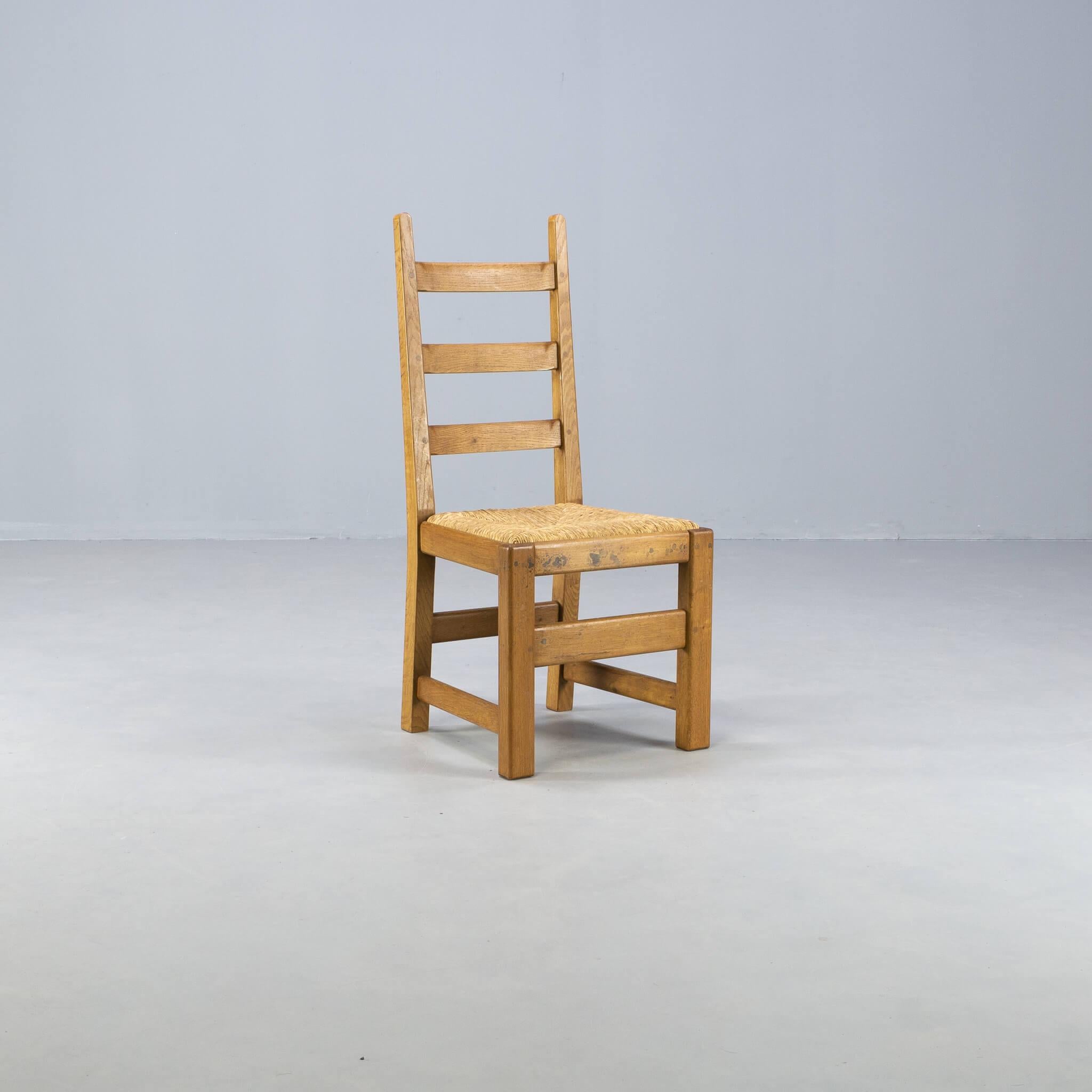 Brutalist High Back Dining Chair Set / 6 For Sale 1