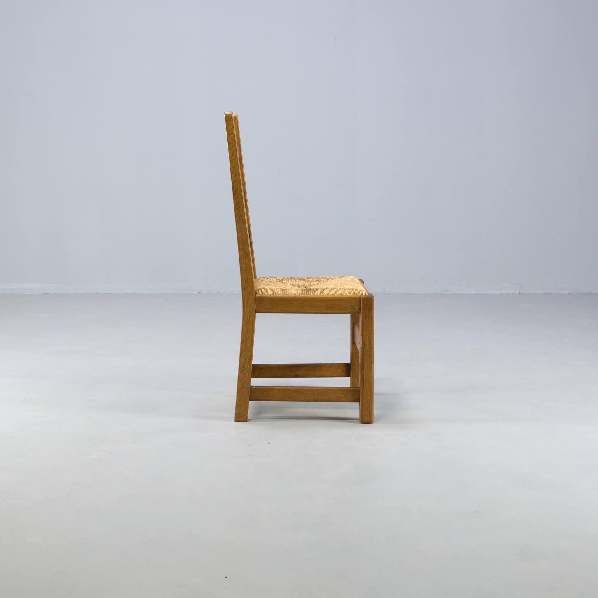 Brutalist High Back Dining Chair Set / 6 For Sale 2