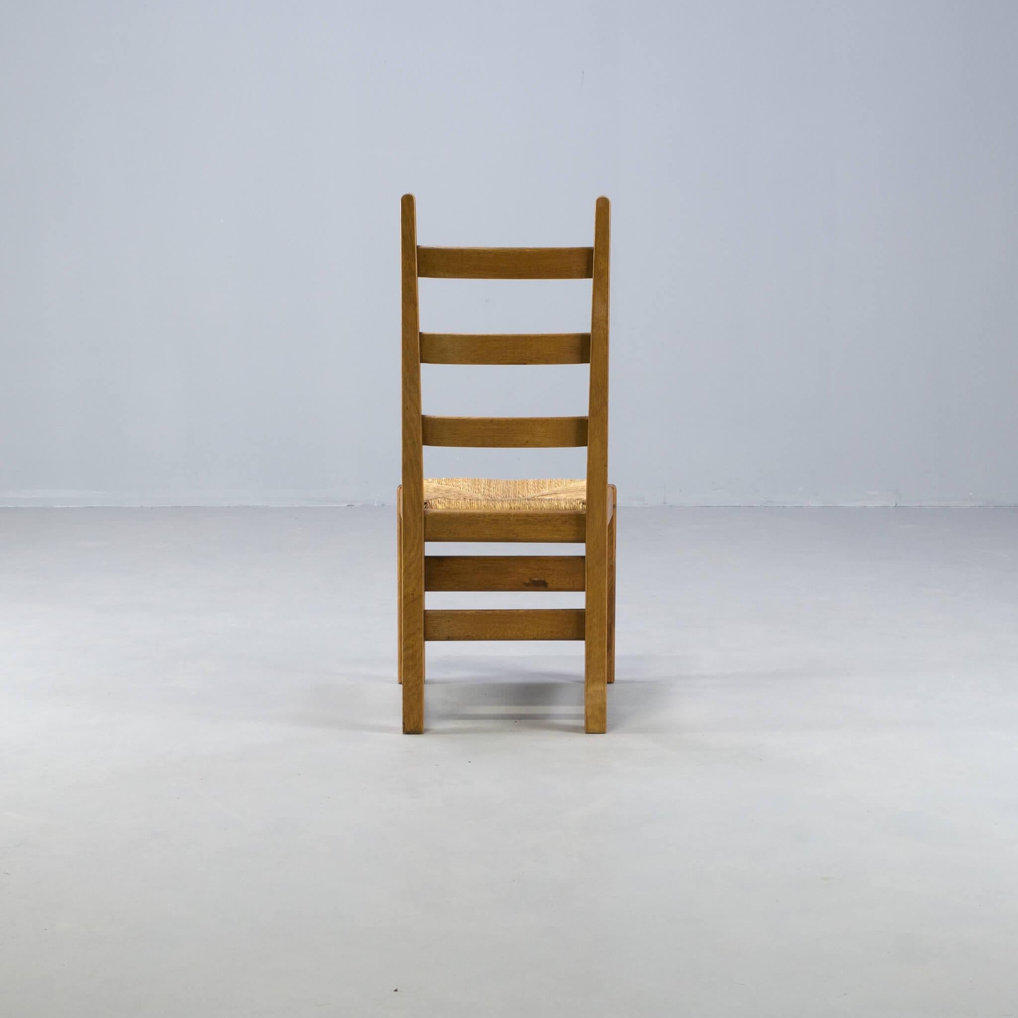 Brutalist High Back Dining Chair Set / 6 For Sale 3