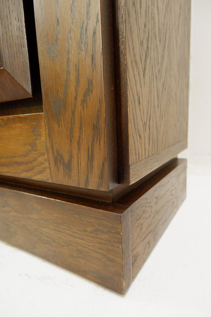 Wood Brutalist Highboard from the 70s