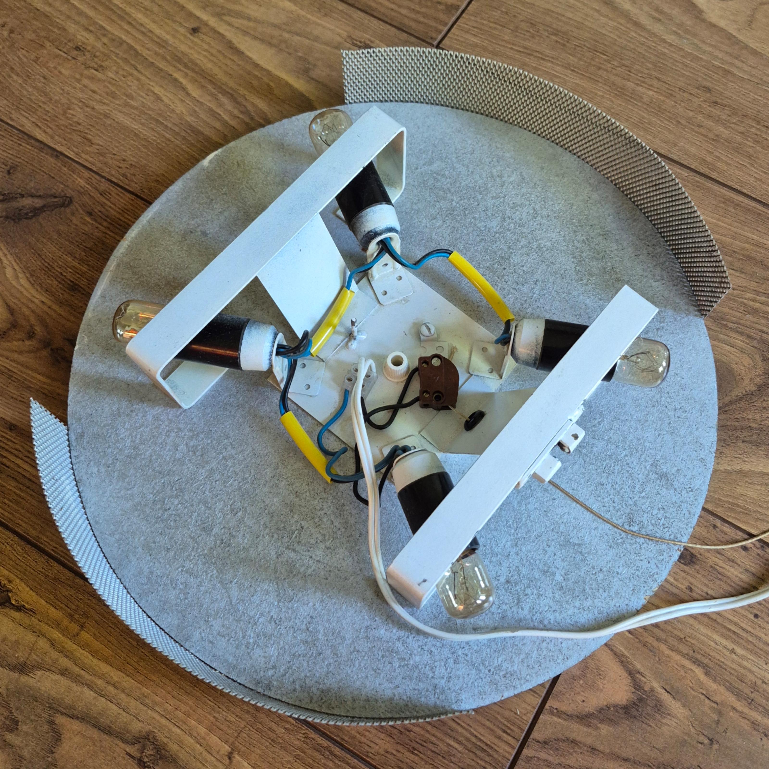 Brutalist illuminated wrought iron mirror, Germany 1970s For Sale 3