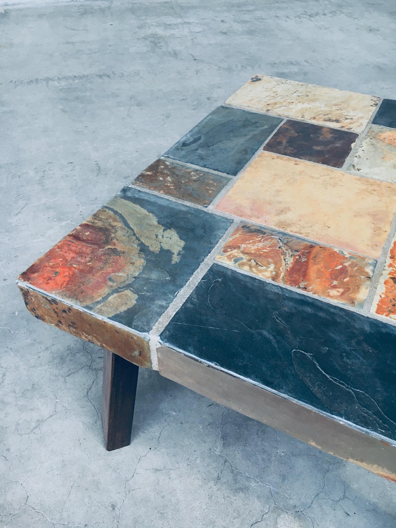 Brutalist in Style Slate Stone Coffee Table, 1970's For Sale 5