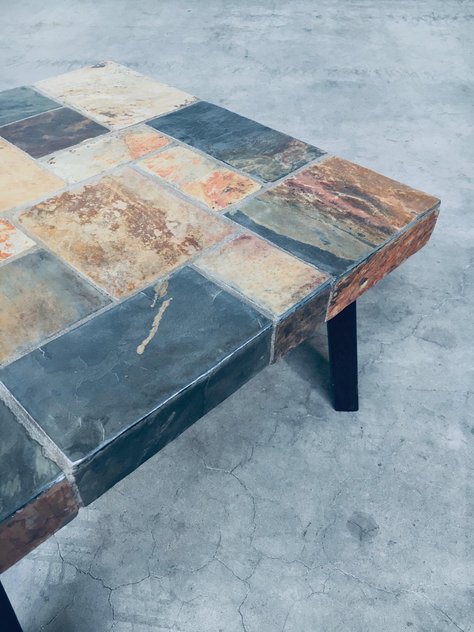 Brutalist in Style Slate Stone Coffee Table, 1970's For Sale 6