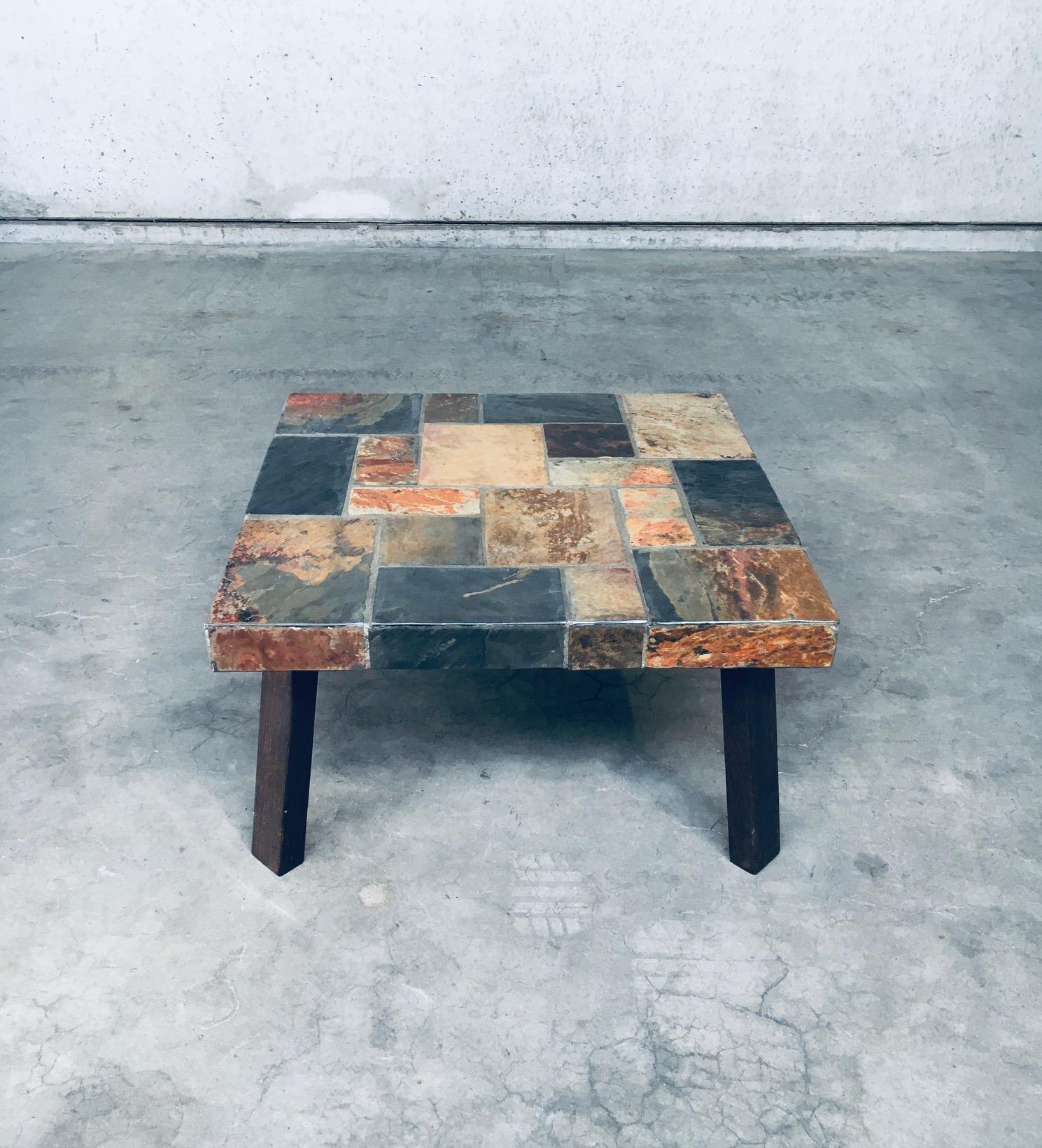Brutalist in Style Slate Stone Coffee Table, 1970's For Sale 1