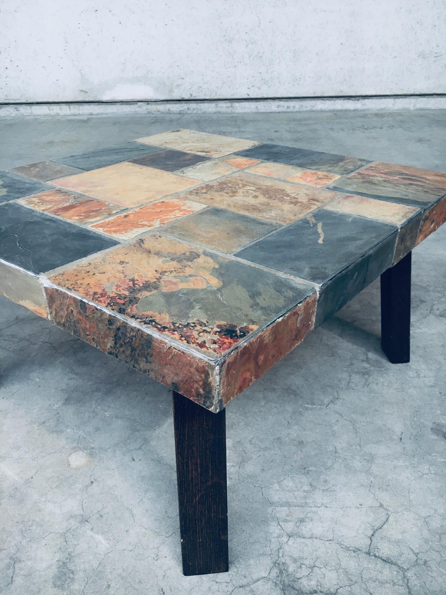 Brutalist in Style Slate Stone Coffee Table, 1970's For Sale 3