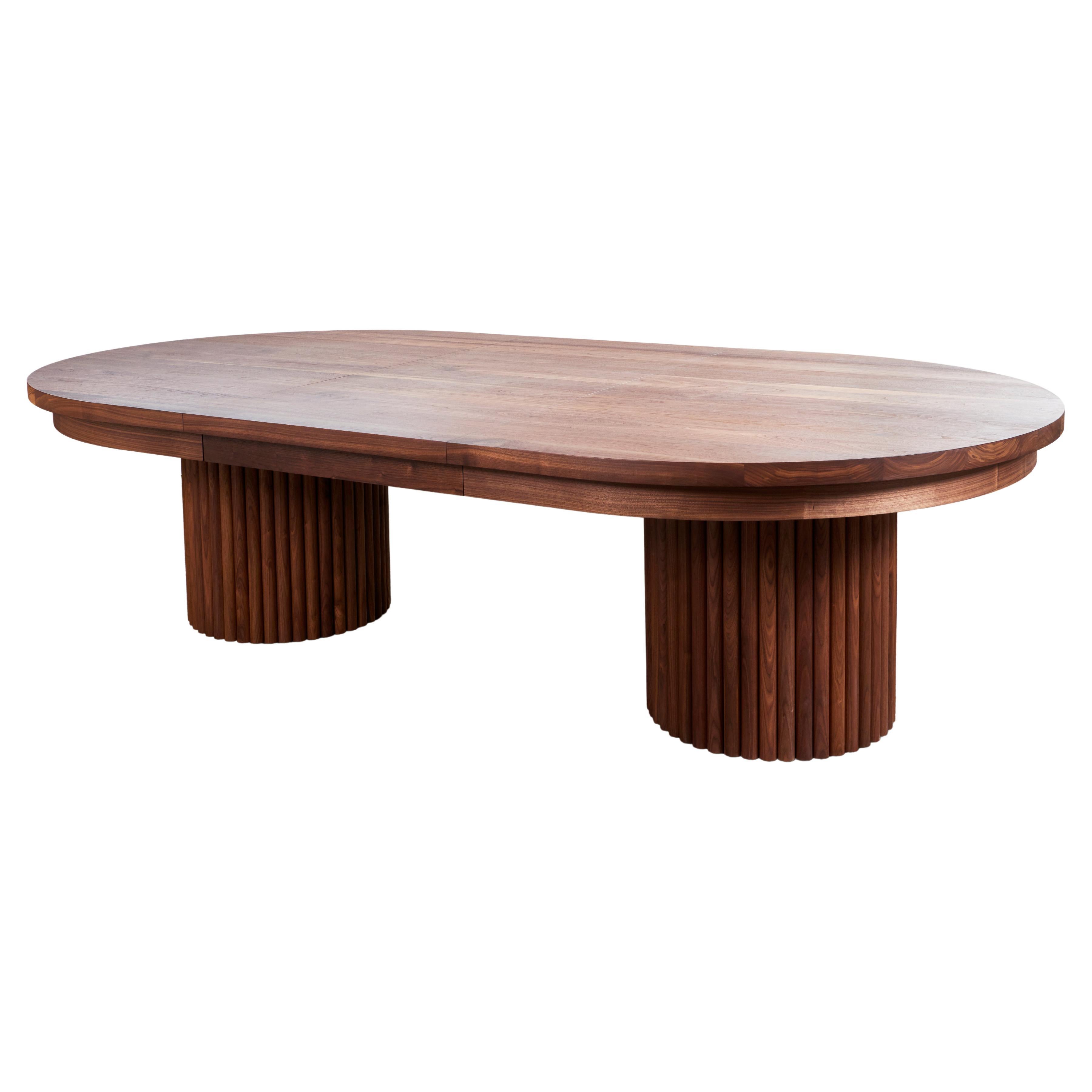 Brutalist Inspired "Marilyn" Dining Table with Adjustable Leaf by Kate Duncan For Sale