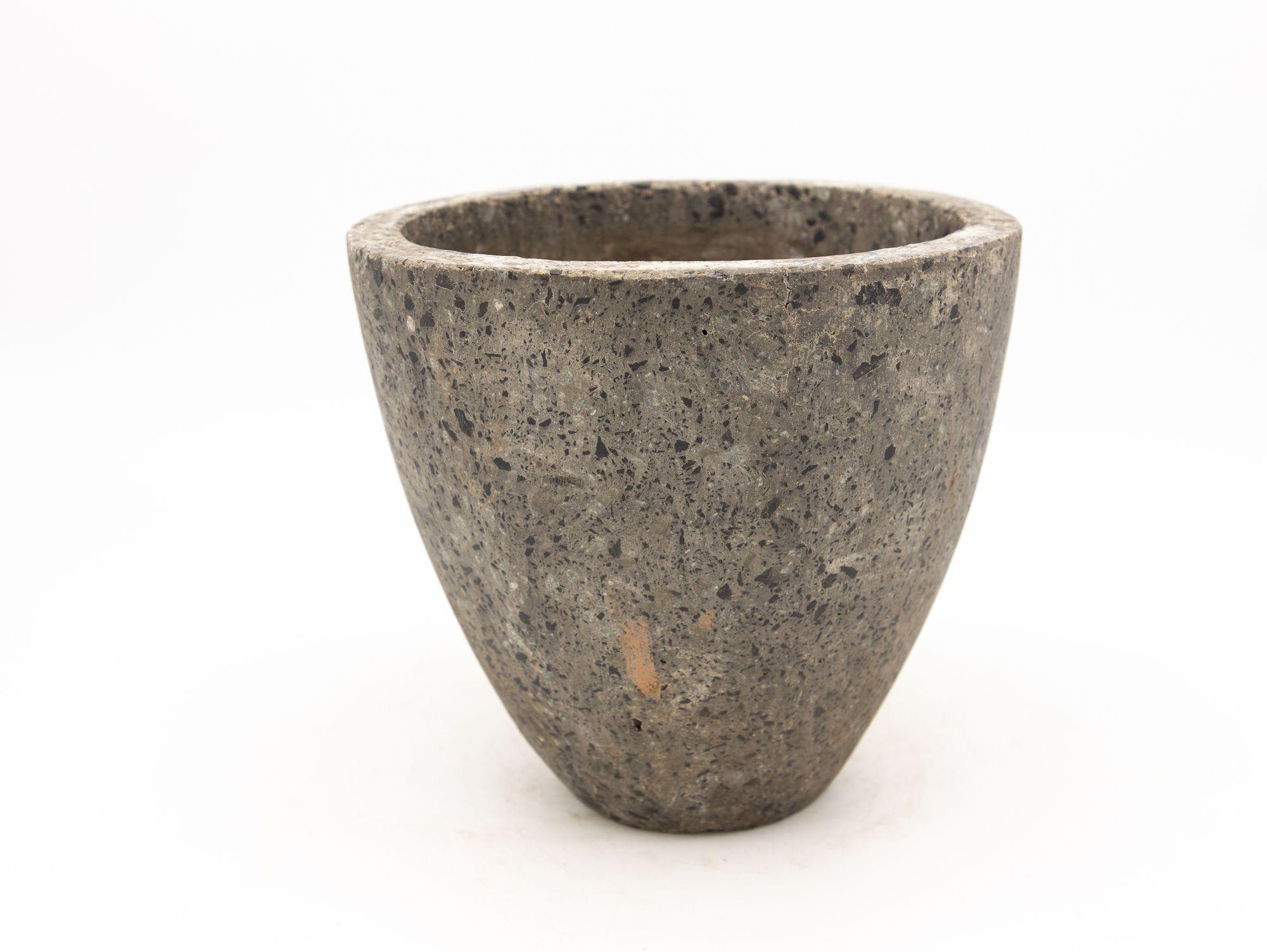 Concrete Brutalist Inspired Mixed Stone Planter, 20th Century