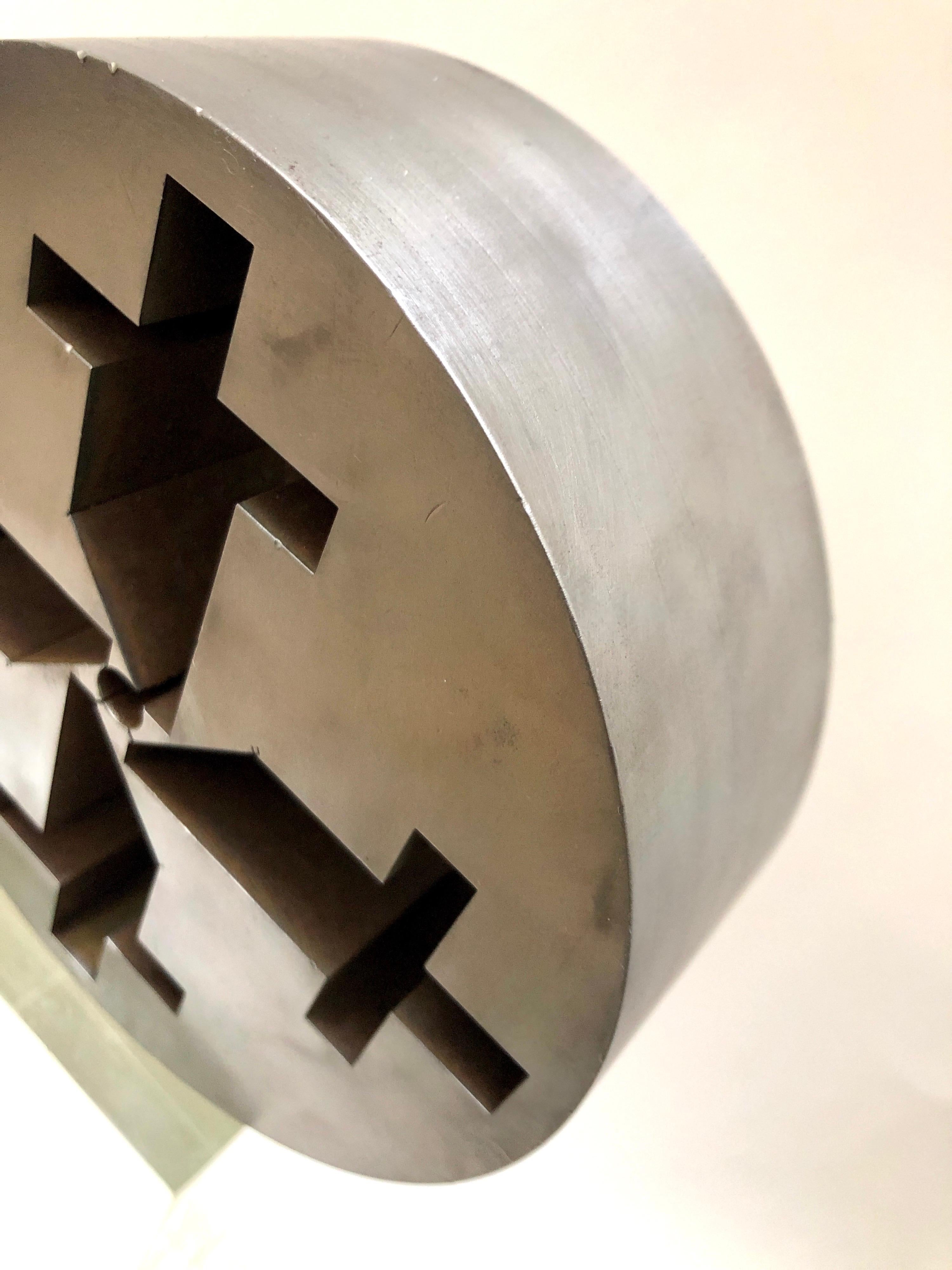 Brutalist Inspired Steel Mid-Century Modern Industrial Sculptural Piece 4