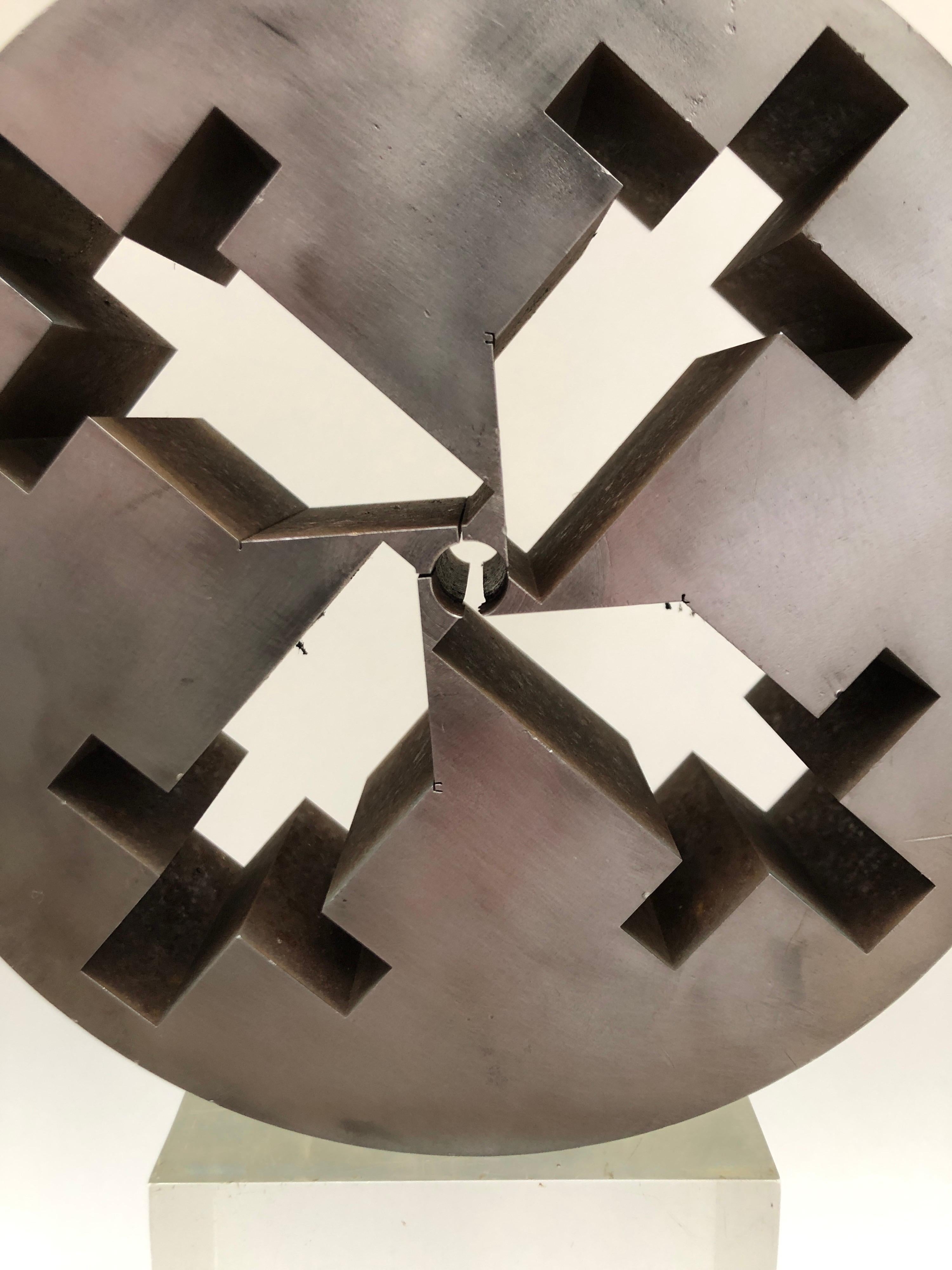 Brutalist Inspired Steel Mid-Century Modern Industrial Sculptural Piece 5