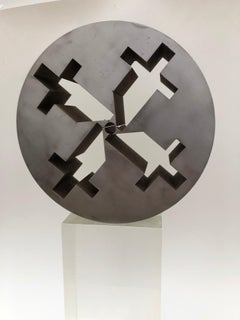 Brutalist Inspired Steel Mid-Century Modern Industrial Sculptural Piece