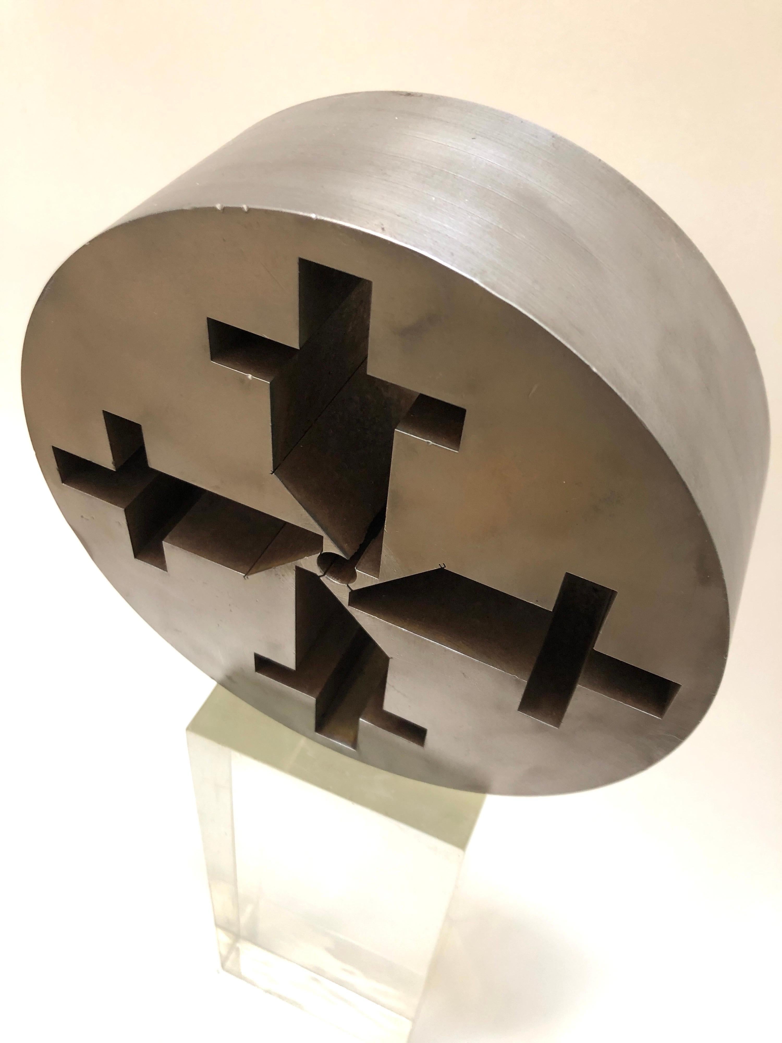 Brutalist Inspired Steel Mid-Century Modern Industrial Sculptural Piece 3