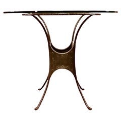 Brutalist Iron and Glass Table
