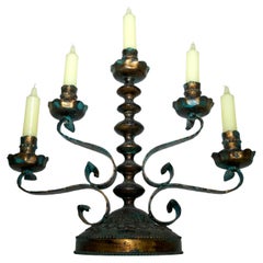 Brutalist Iron Candlestick by Longobard, Italy, 1970s