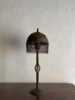 Brutalist Iron Chain Table Lamp, 1970s