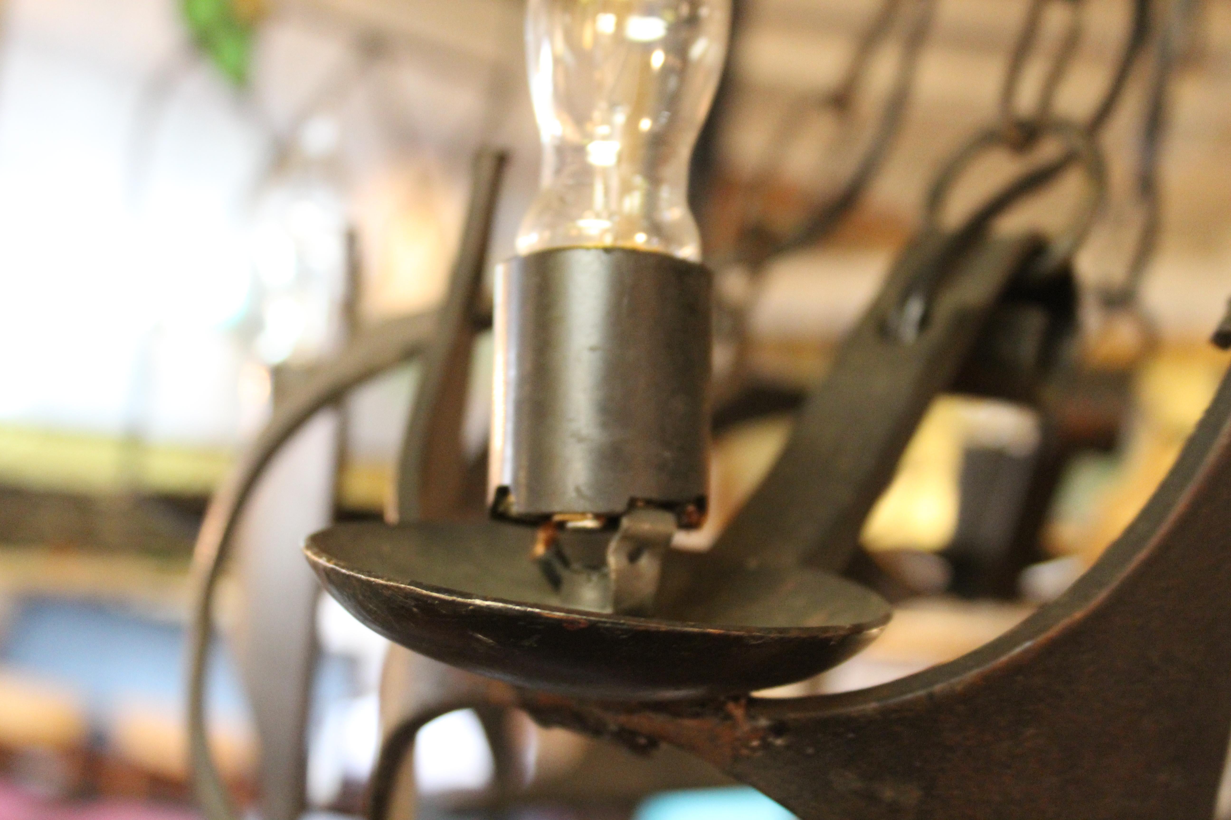 Araña de hierro brutalista Moderno de mediados de siglo en venta