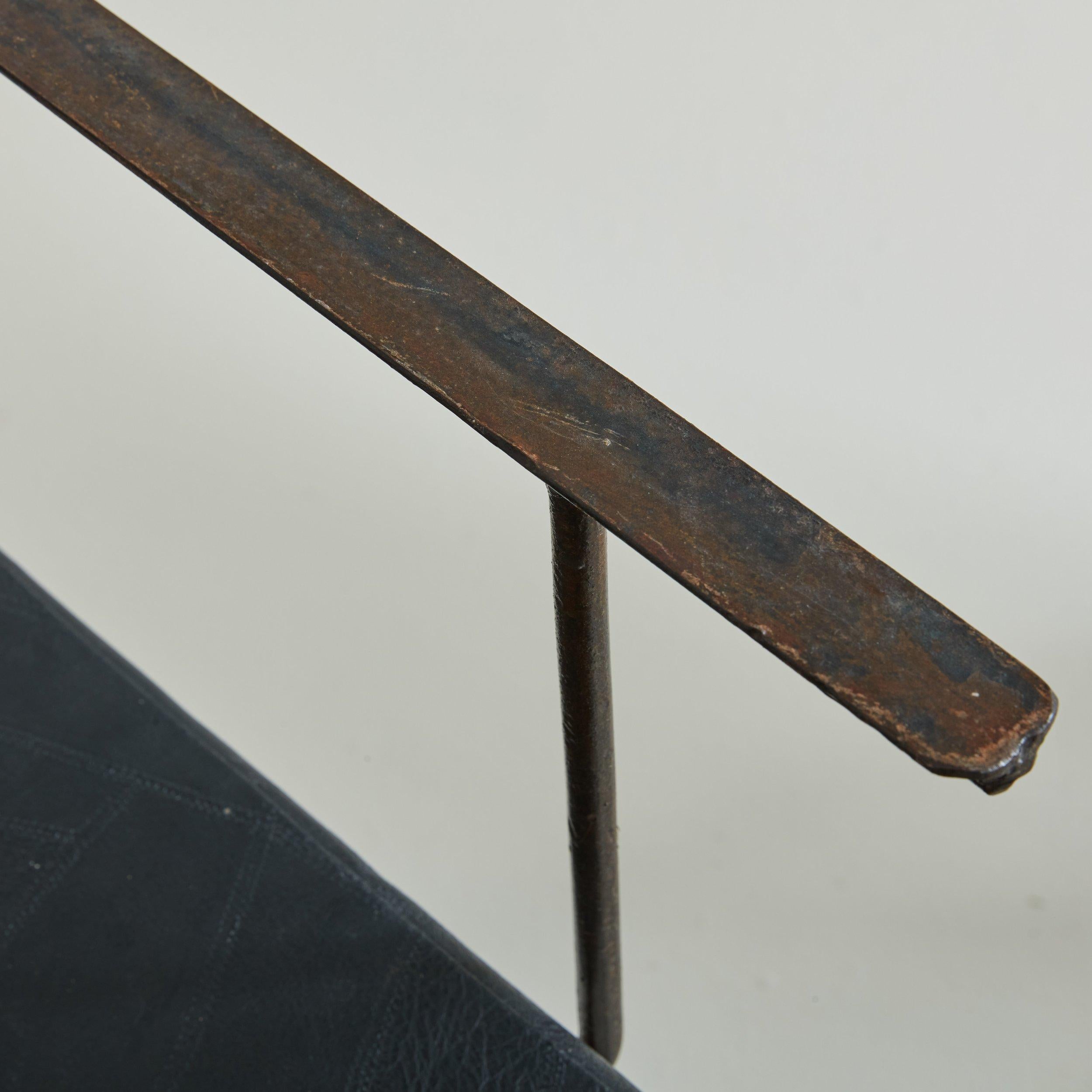 Brutalist Iron Dining Chair, France 1970s - 6 Available For Sale 7