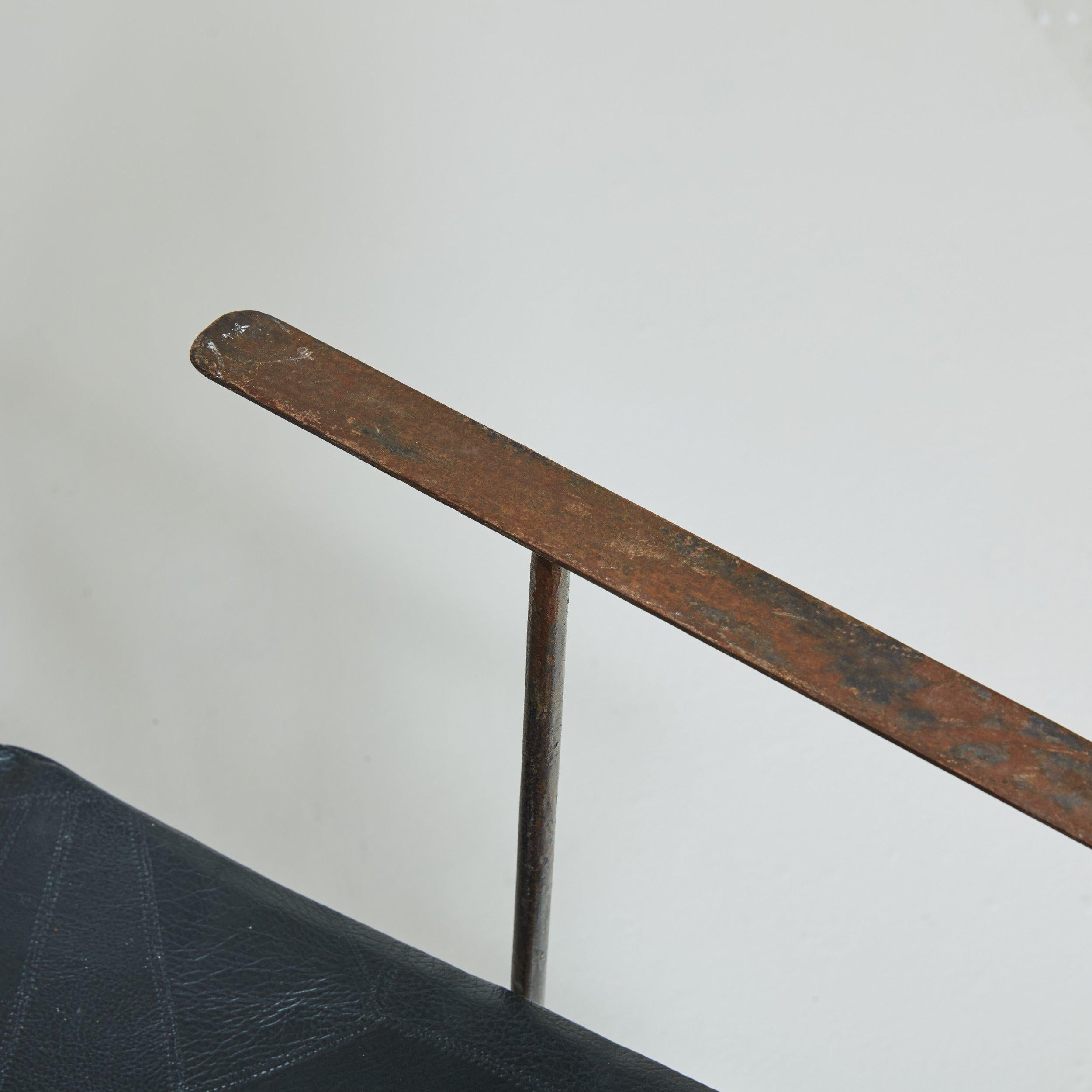 Brutalist Iron Dining Chair, France 1970s - 6 Available For Sale 8