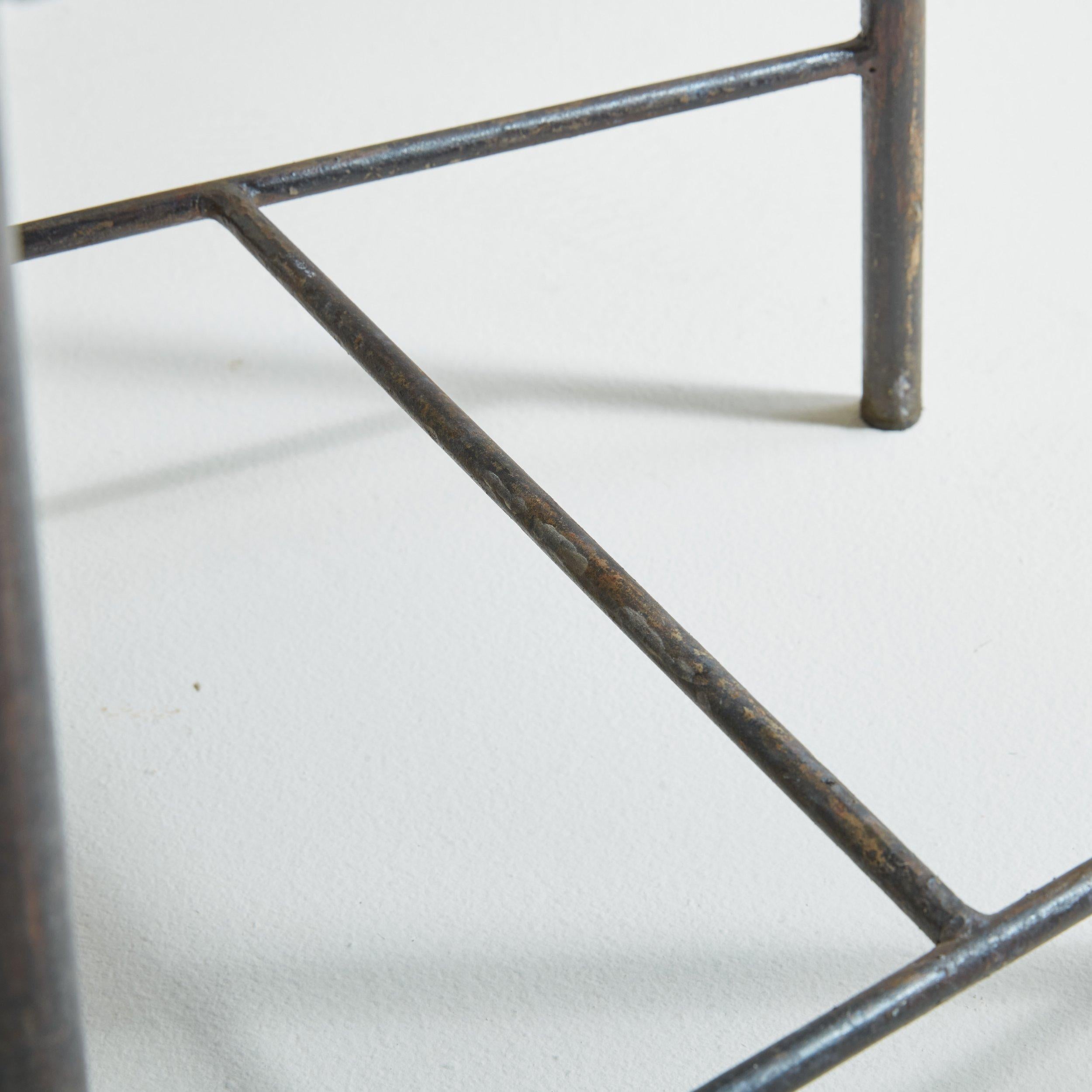 Brutalist Iron Dining Chair, France 1970s - 6 Available For Sale 4