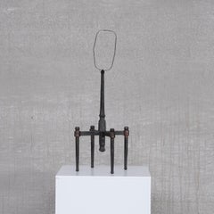 Brutalist Iron Mid-Century Floor and Table Lamp Set '4'