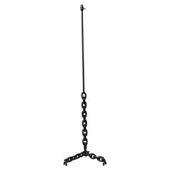 Brutalist Iron Mid-Century French Chain Floor Lamp