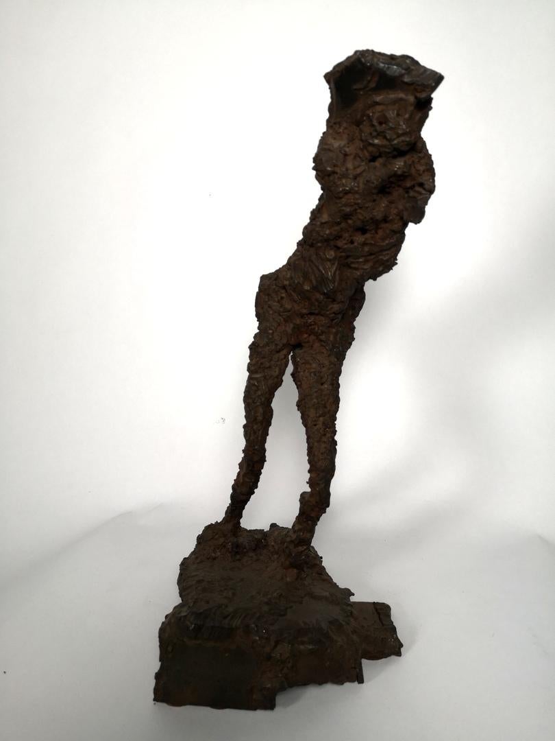 Welded Brutalist Iron Sculpture, by Istvan Drabik, 2003