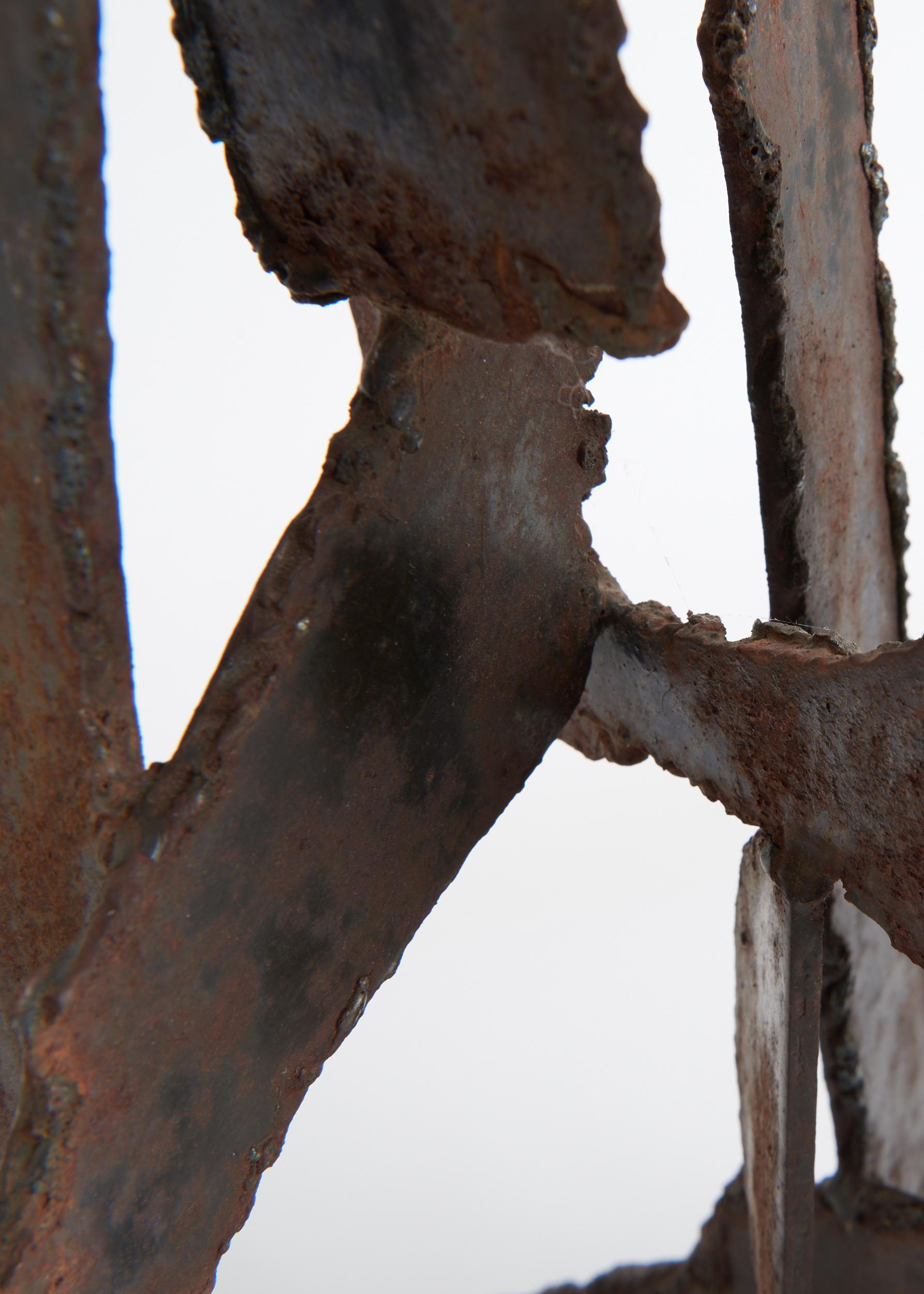Brutalist Iron Sculpture For Sale 3