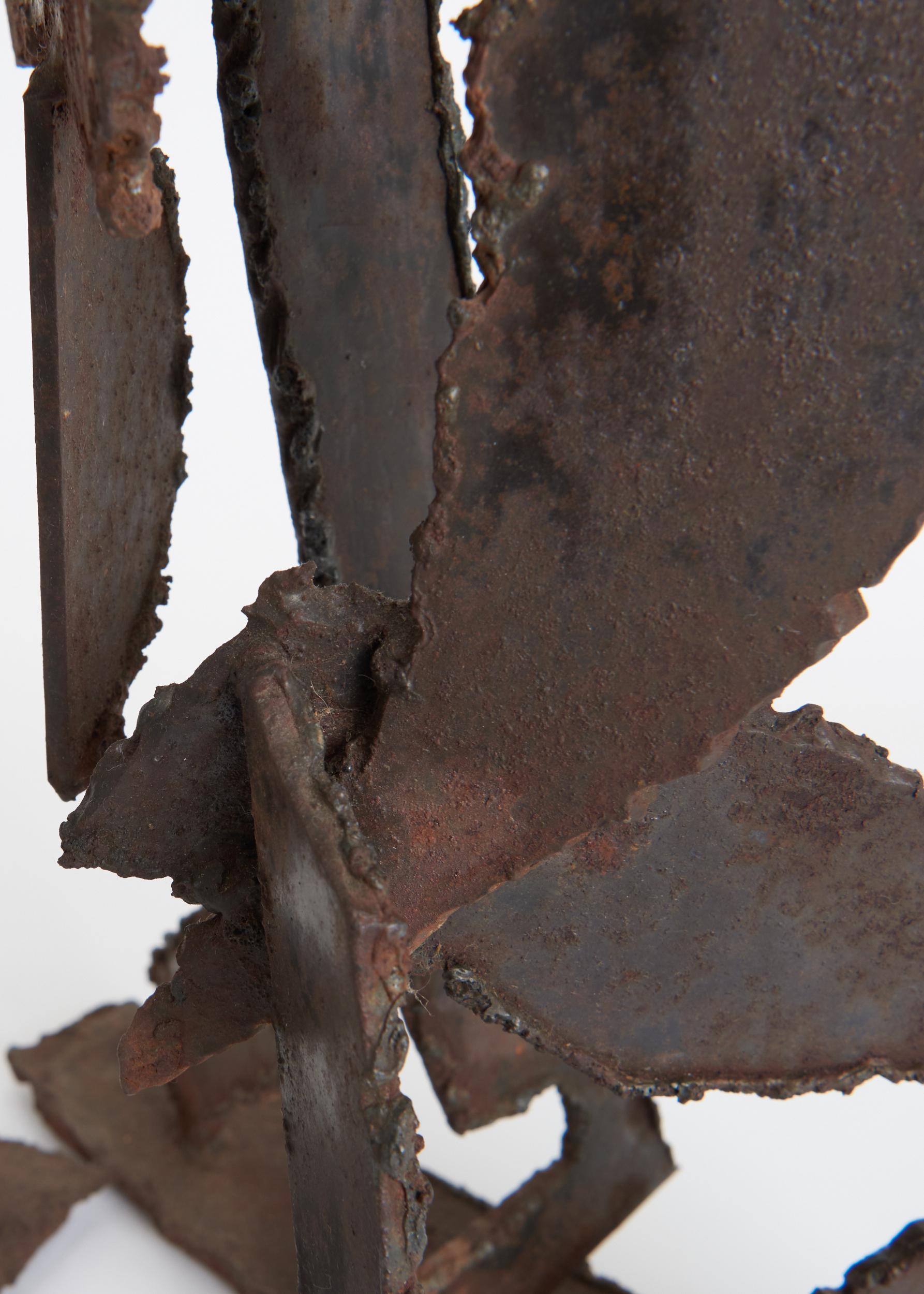 Brutalist Iron Sculpture For Sale 4
