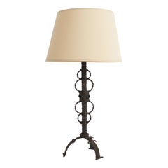 Brutalist Iron Table Lamp