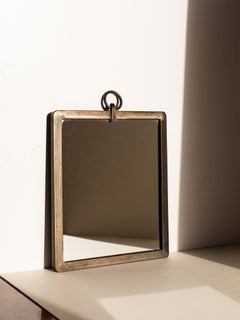 Brutalist Iron Wall Mirror - Mid-Century Metal Wall Mirror - France 1950s