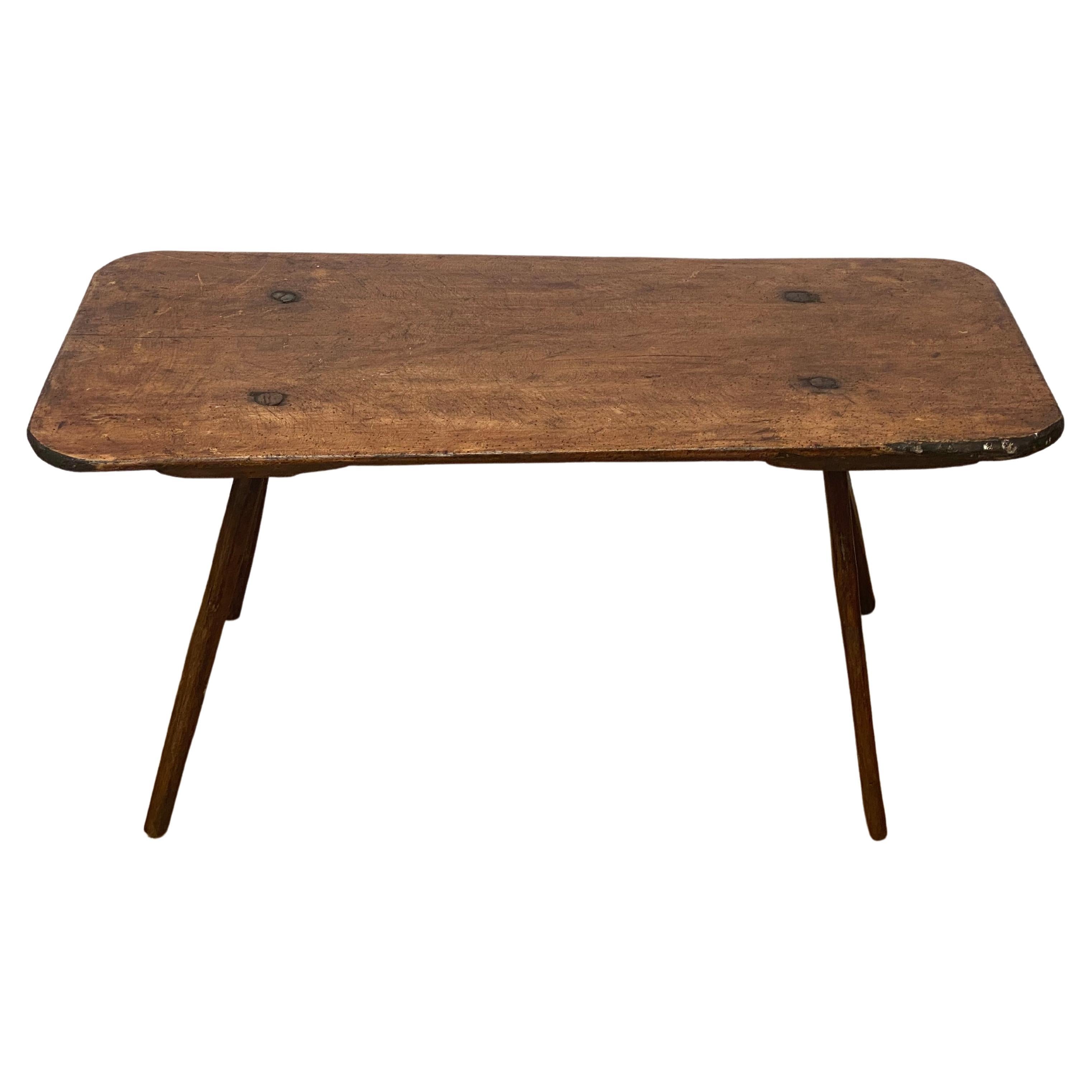 Brutalist Italian Antique small Farmers Table For Sale