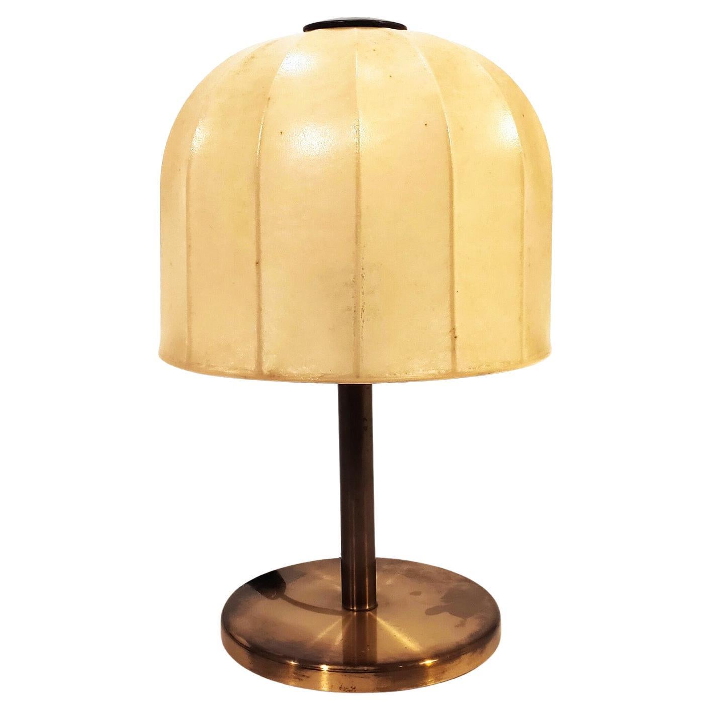Brutalist italian cocoon table lamp, 1970s For Sale