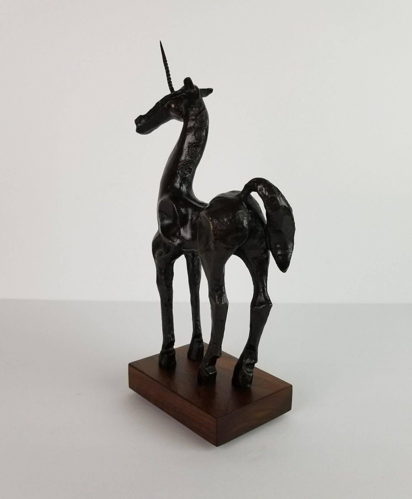 American Brutalist John Jagger Bronze Unicorn Sculpture