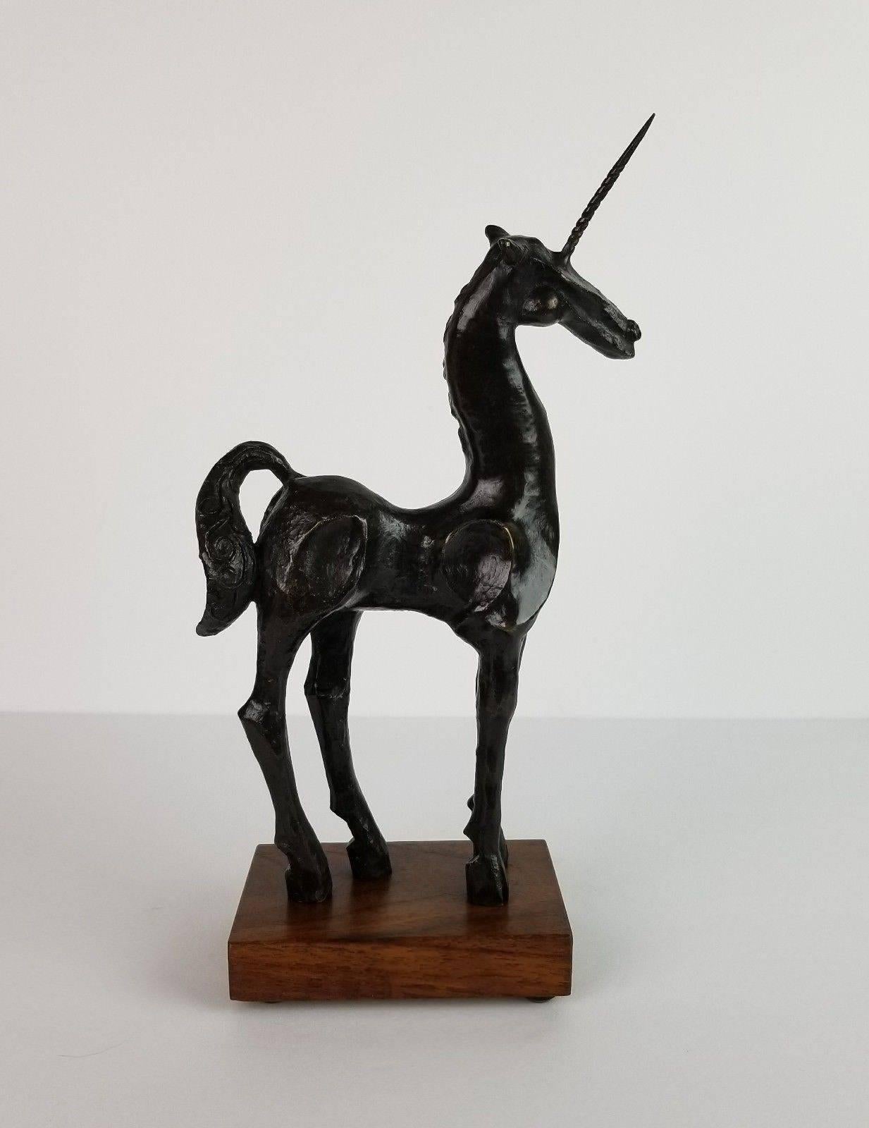 Brutalist John Jagger Bronze Unicorn Sculpture 1
